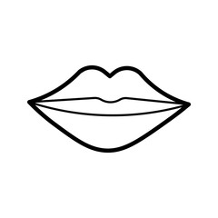 lips icon on white background
