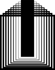 Square blend emblem. Frame border with gradient for logo, icon, badges