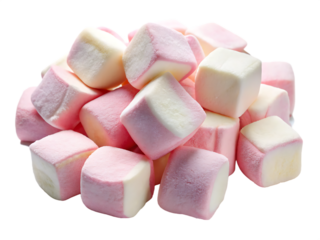 marshmallows slice isolated on white background
