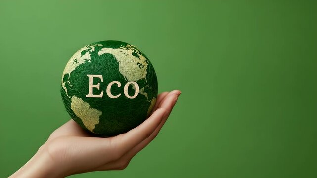 Eco-friendly Earth held in a hand