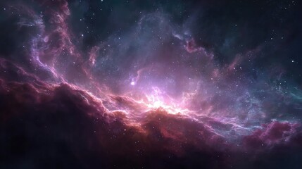 Fototapeta premium Colorful nebula in outer space