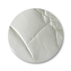 round glued sticker mockup