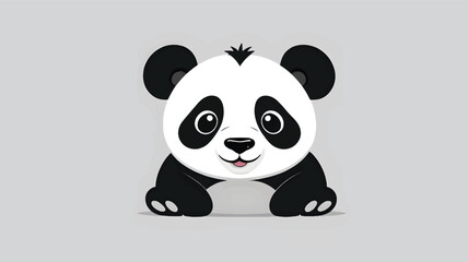 Simple Black and White Panda Logo for Branding