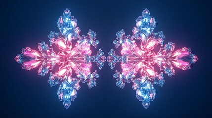 Abstract crystalline symmetrical design