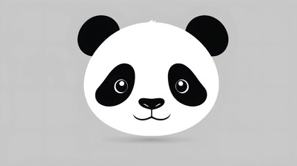 Minimalist Panda Logo Design