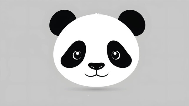 Minimalist Panda Logo Design