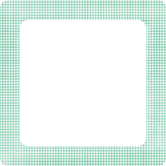 グリーンのラフなギンガムチェックの正方形フレーム　Adobe Illustrator Artwork