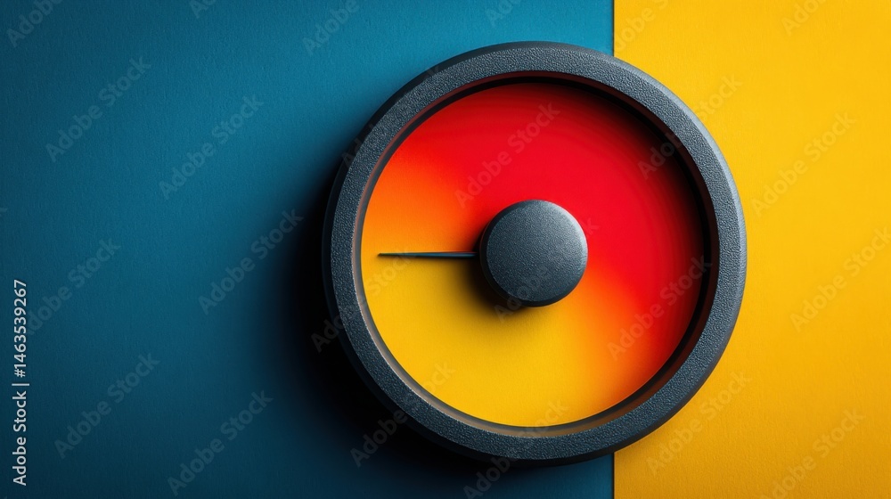 Poster circular price action edge probability gauge icon concept depicting logic-based analysis for informe