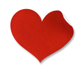 Fototapeta premium red heart glued mockup element