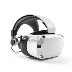 White VR Headset with Tech Gadget. (5)