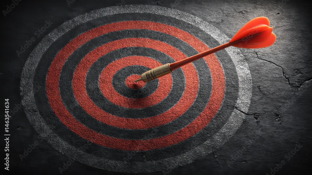 Poster a dart representing precision and focus on targeting profits in a profit vs stop calculator icon con