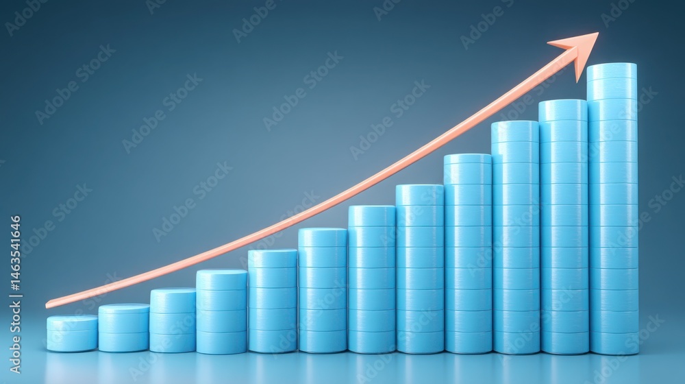 Poster a bar visualizing growth trends and financial performance in a profit to equity curve visualization 