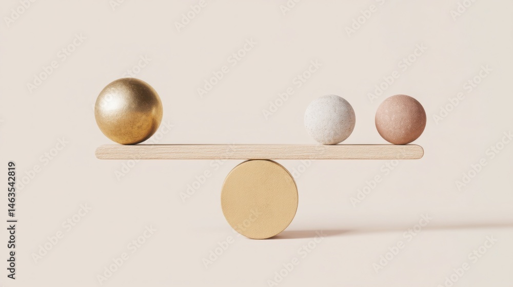 Poster iconic representation of three cubes symbolizing quant-driven stability and logic-based financial st