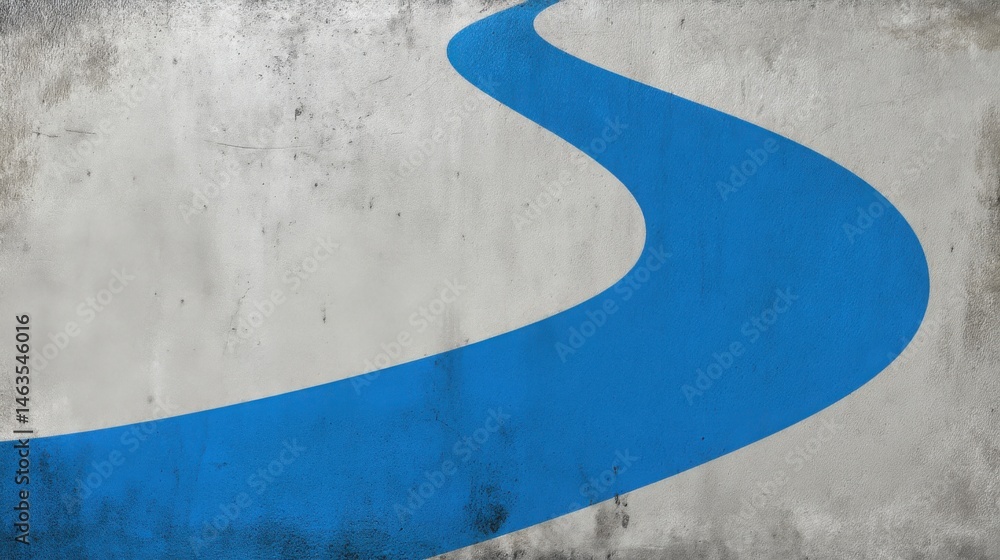 Poster conceptual illustration of resilient stream icon representing flowing despite market volatility in f