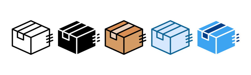Shipping Box Icon Set Multiple Style Collection
