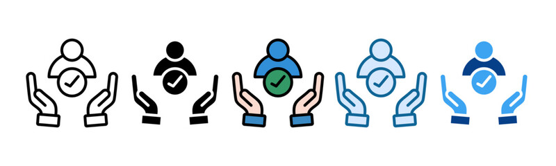 Customer Icon Set Multiple Style Collection
