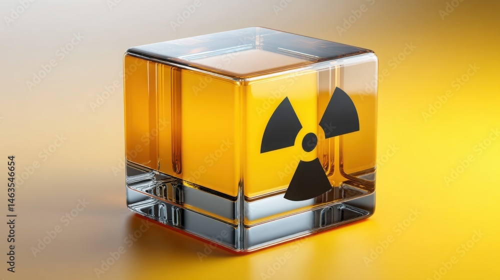 Poster transparent risk crystal icon concept for visualizing exposure control and mitigation strategies in 