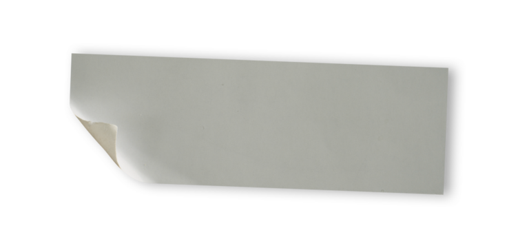 rectangle glued sticker mockup