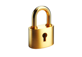 Naklejka premium golden padlock isolated on white background.png