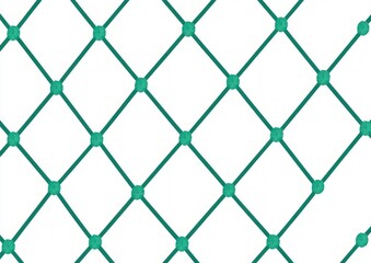Naklejka premium Teal Diamond Mesh Pattern On White Background
