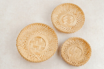 Traditional Indonesian wicker made from woven bamboo
