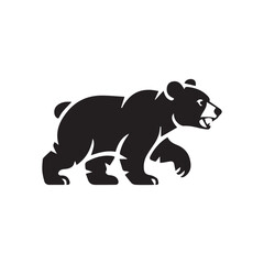 Obraz premium Walking Bear Silhouette