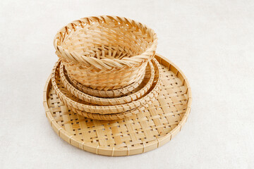 Traditional Indonesian wicker made from woven bamboo
