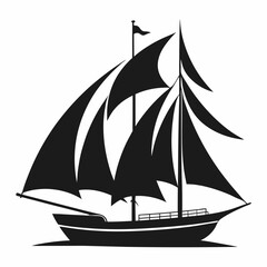 ship on a white background