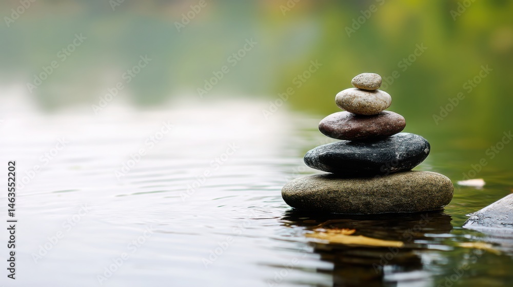 Poster concept of smart stillness icon illustrating active peace in trading with a focus on realistic and c