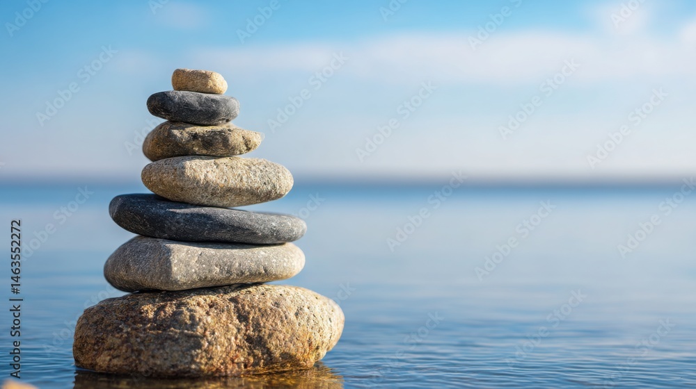 Poster concept of smart stillness icon illustrating active peace in trading with a focus on realistic and c