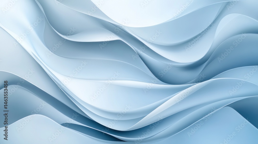 Poster abstract blue wave background smooth flowing curves and subtle textures