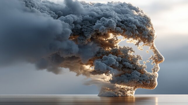 Strategic inner silence icon concept representing the value of empty space for full idea development and creativity