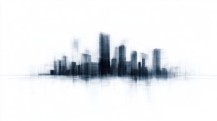 Abstract Cityscape: A Digital Sketch of a Modern Metropolis