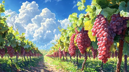 Papier peint photo Vignoble Vineyards in the sun  © picUpUp