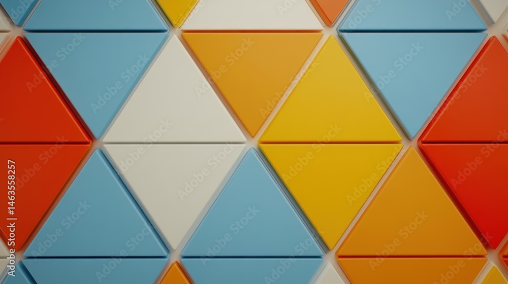 Poster colorful triangle geometric pattern background texture design
