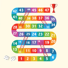 Frame of board game ,Funny frame,snake games,Vector illustrations. © issaystudio