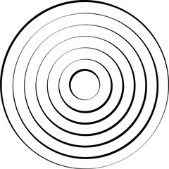 Concentric circles. Round line pattern