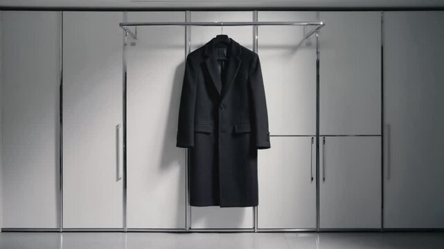 clothes in a wardrobe