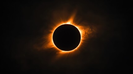Solar eclipse in night sky