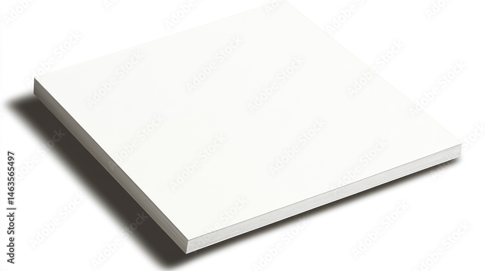 Poster blank white paper sheets stack smooth texture clean design studio shot