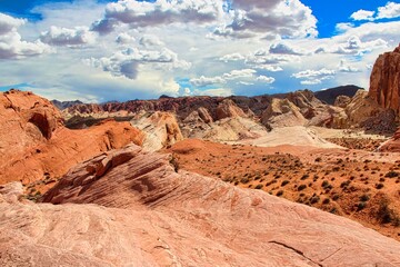 Pastel Canyon View on the Seven Wonders Loop Trail, Valley of Fire State Park in Nevada.
