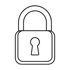 lock icon on white background