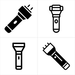 flashlight icon set
