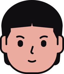 Minimalist Handrawn People Head Collection