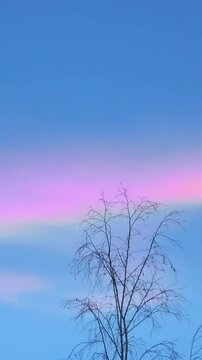 Iridescent clouds (Rainbow clouds)