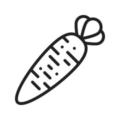 Carrot icon vector image. Suitable for mobile apps, web apps and print media.