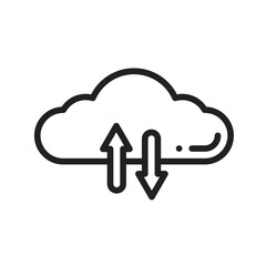 Cloud Data Exchange icon vector image. Suitable for mobile apps, web apps and print media.