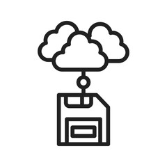 Cloud Storage icon vector image. Suitable for mobile apps, web apps and print media.
