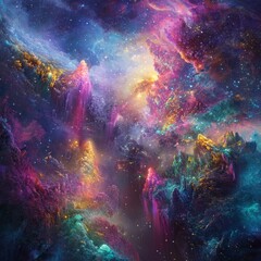 Colorful Abstract Cosmic Landscape