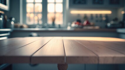 Obraz premium Empty kitchen surface featuring white, rustic, and vintage design elements